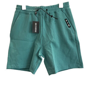 Men's Raw Gear Tech Terry Shorts Large Aqua Blue ~ By Bradley Martyn RG103 ✨NEW✨
